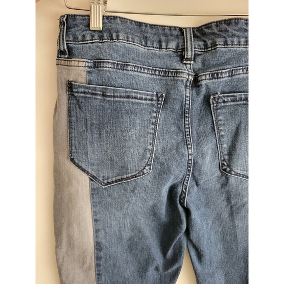 Kensie Jeans Women's Skinny Raw Hem Blue Gray Two Tone Mid Rise Stretch 10/30 - Picture 6 of 9